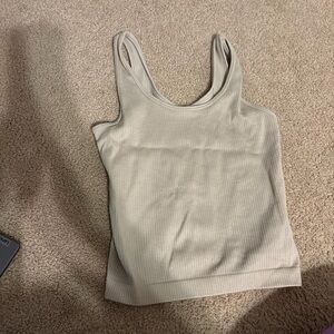 Tan V-neck tank top